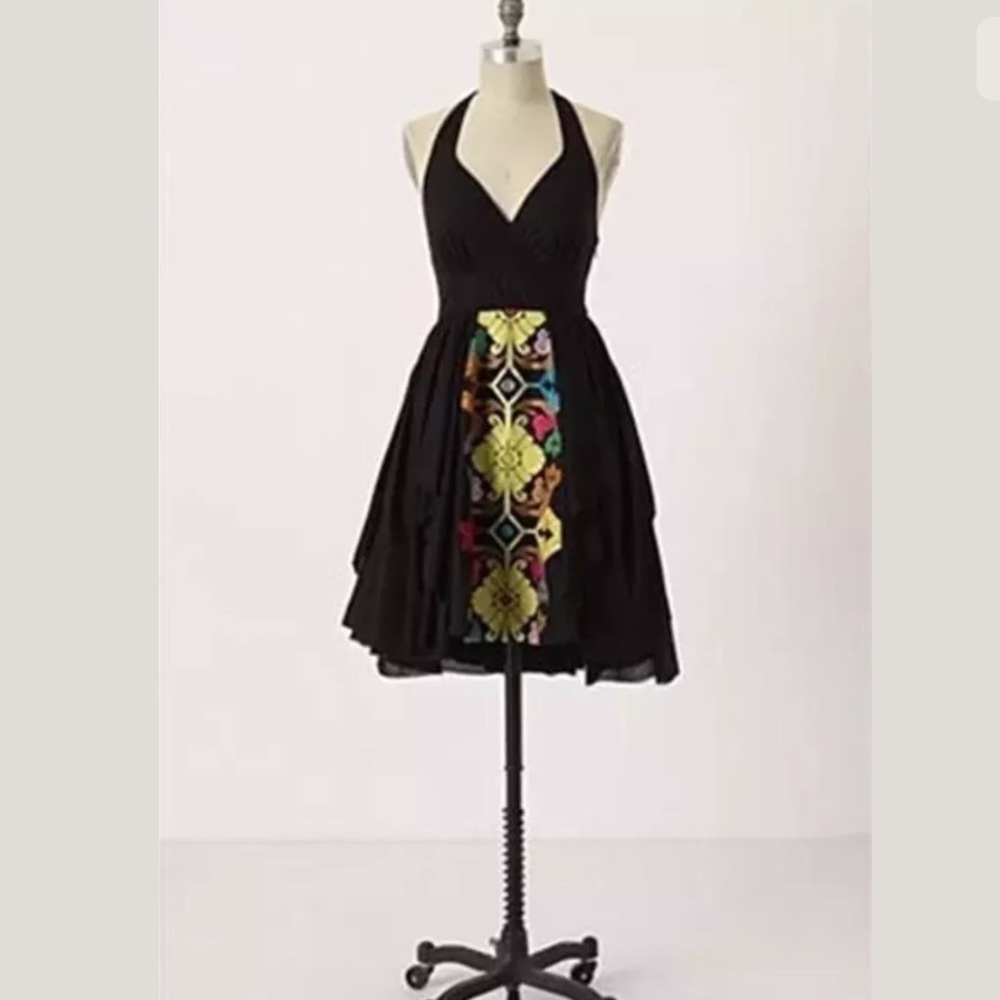 Anthropologie Embroidered Palenque Halter Dress - Picture 1 of 5